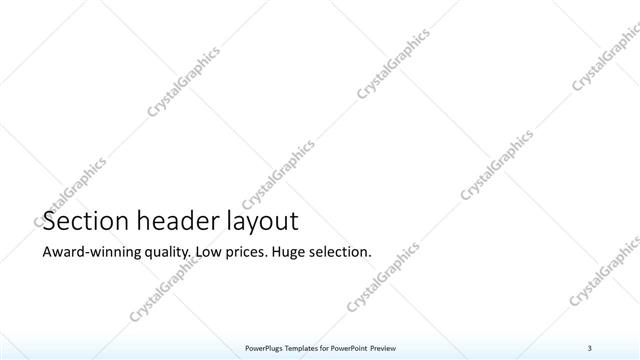 Section Header presentation slide layout