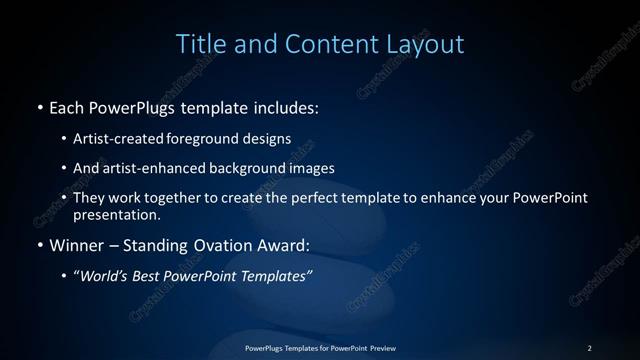 Title and Content presentation slide layout