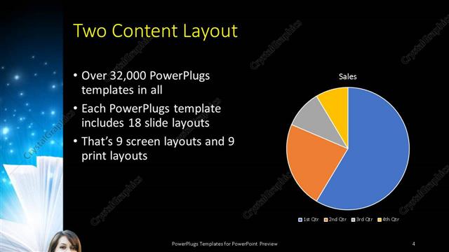 Two Content presentation slide layout