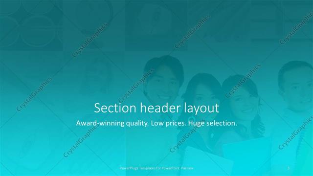 Section Header presentation slide layout