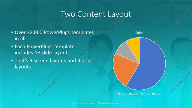 Two Content presentation slide layout