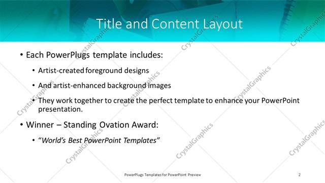 Title and Content presentation slide layout