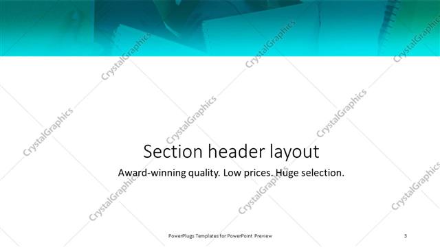 Section Header presentation slide layout