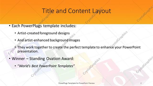 Title and Content presentation slide layout