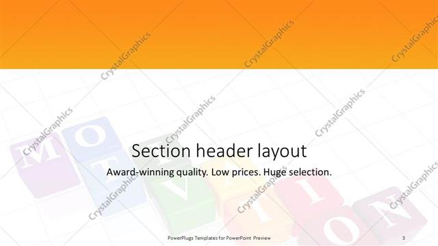Section Header presentation slide layout