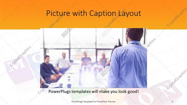 Picture with Caption presentation slide layout