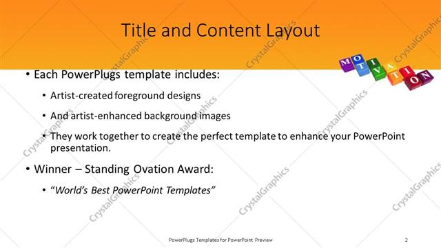 Title and Content presentation slide layout