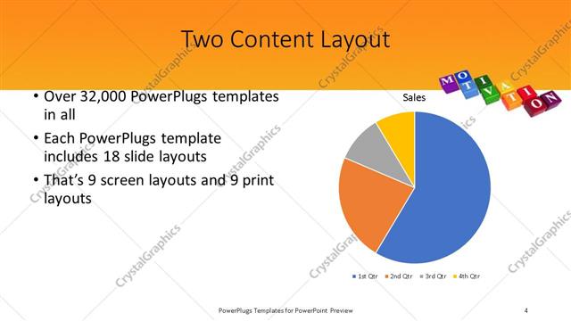 Two Content presentation slide layout