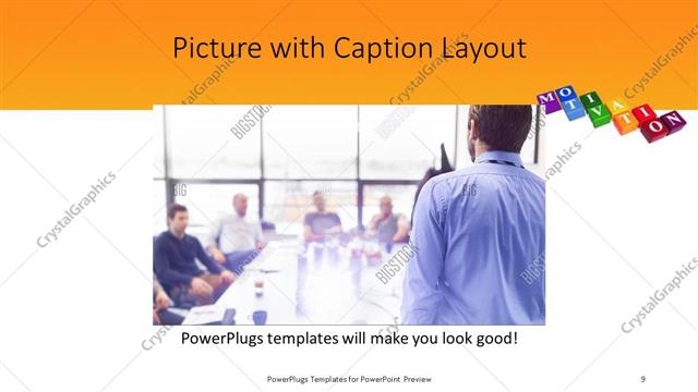 Picture with Caption presentation slide layout