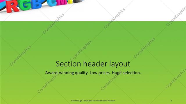 Section Header presentation slide layout