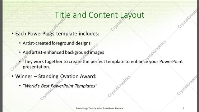 Title and Content presentation slide layout