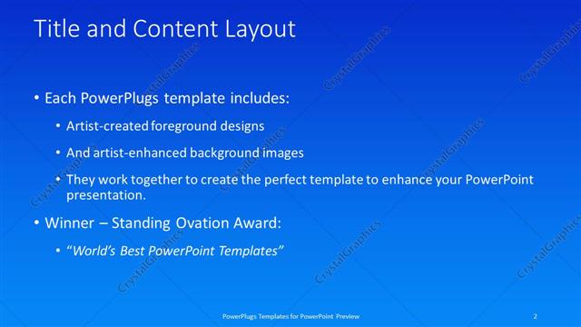 Title and Content presentation slide layout