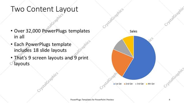 Two Content presentation slide layout