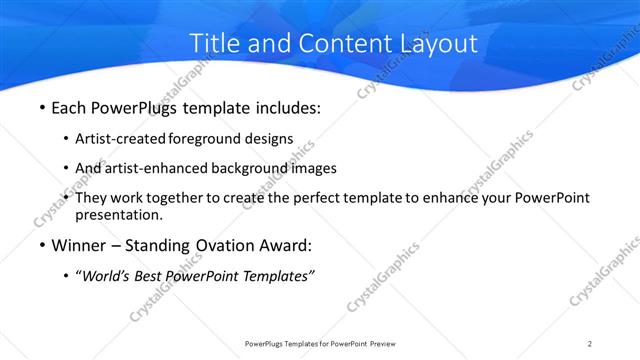 Title and Content presentation slide layout