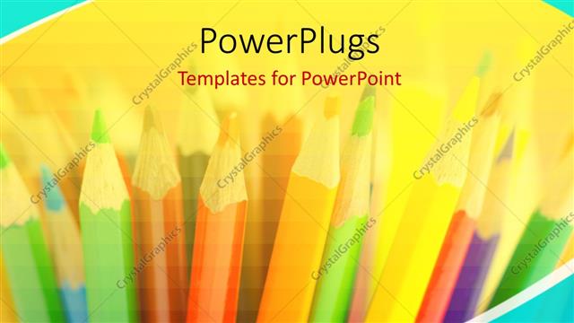  Presentation with color pencils - Color pencils in creativity concept