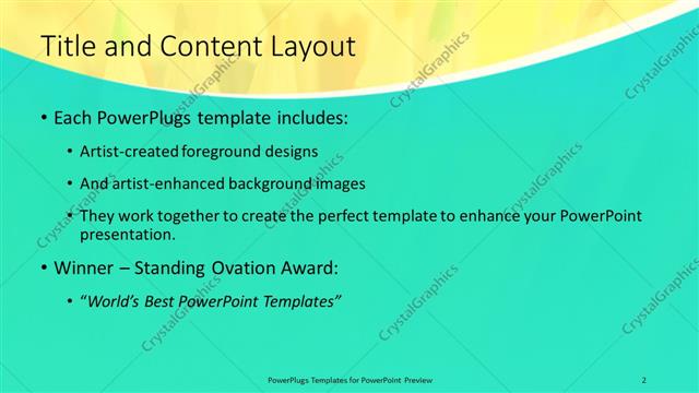 Title and Content presentation slide layout