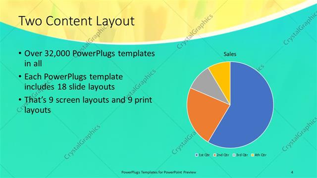Two Content presentation slide layout