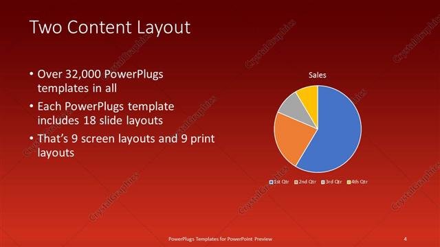 Two Content presentation slide layout