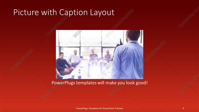 Picture with Caption presentation slide layout