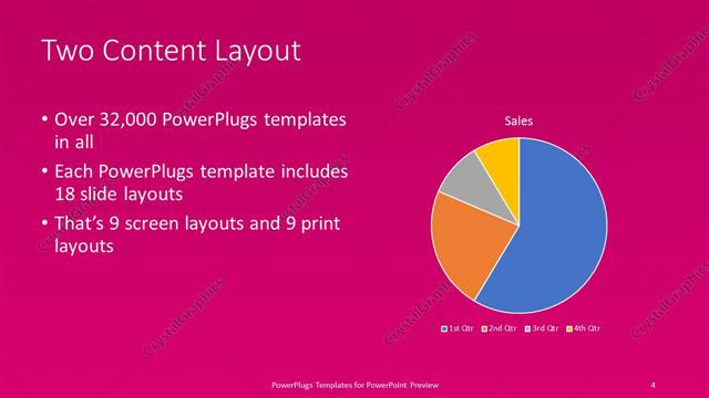 Two Content presentation slide layout