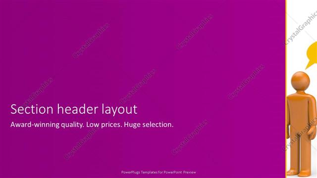 Section Header presentation slide layout
