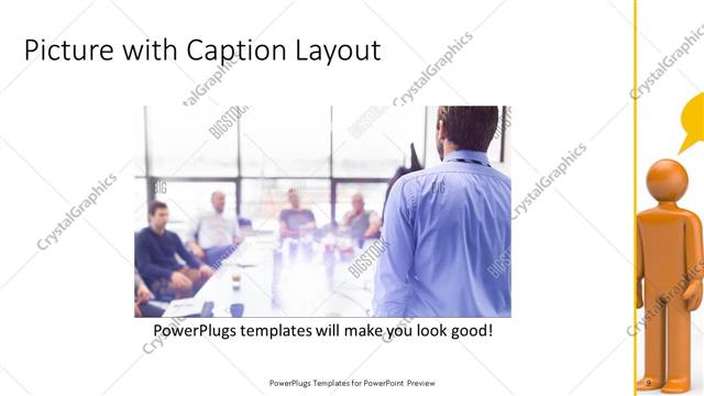 Picture with Caption presentation slide layout