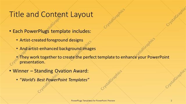 Title and Content presentation slide layout