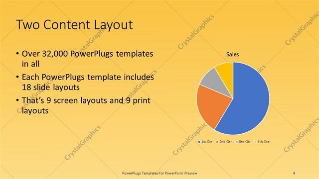 Two Content presentation slide layout