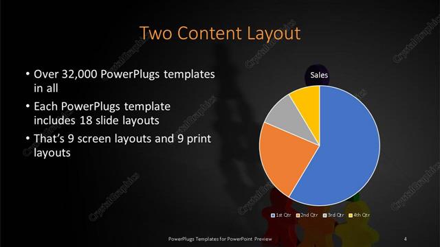 Two Content presentation slide layout