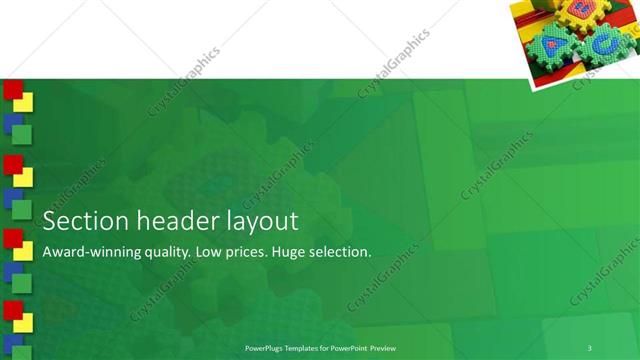 Section Header presentation slide layout