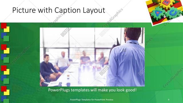 Picture with Caption presentation slide layout