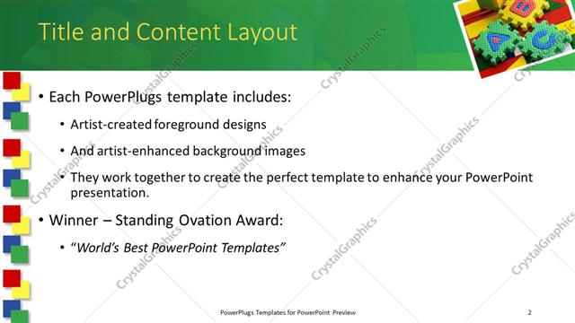 Title and Content presentation slide layout