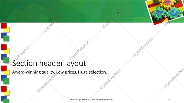 Section Header presentation slide layout