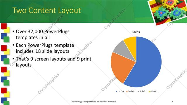 Two Content presentation slide layout