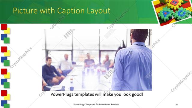 Picture with Caption presentation slide layout