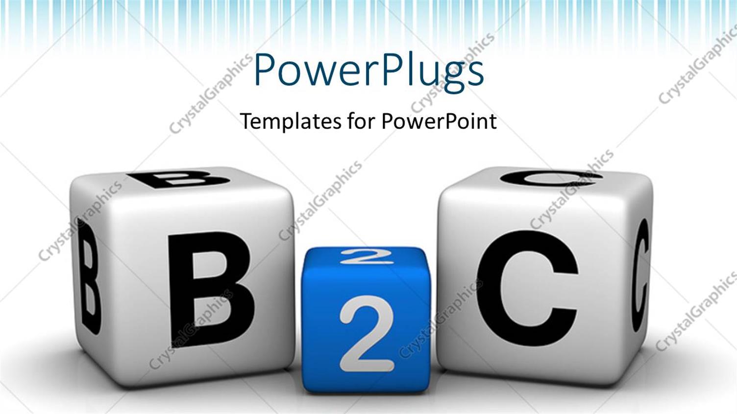 Featuring Colored B2C Cubes Depicting Business to Customer Relationship