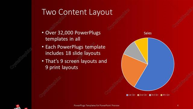 Two Content presentation slide layout