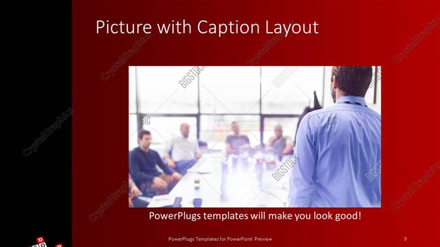 Picture with Caption presentation slide layout