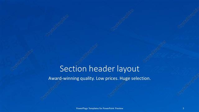 Section Header presentation slide layout