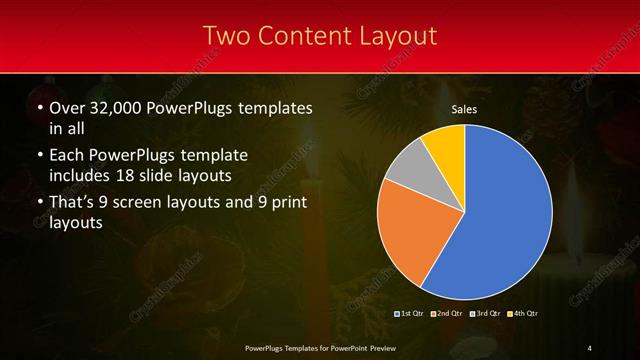 Two Content presentation slide layout