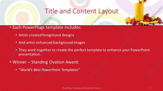 Title and Content presentation slide layout