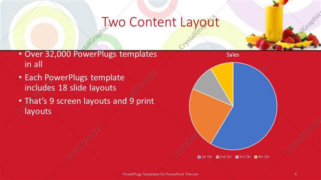 Two Content presentation slide layout