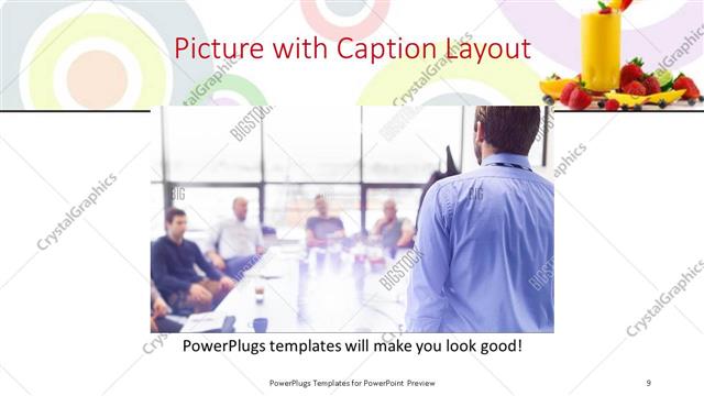 Picture with Caption presentation slide layout