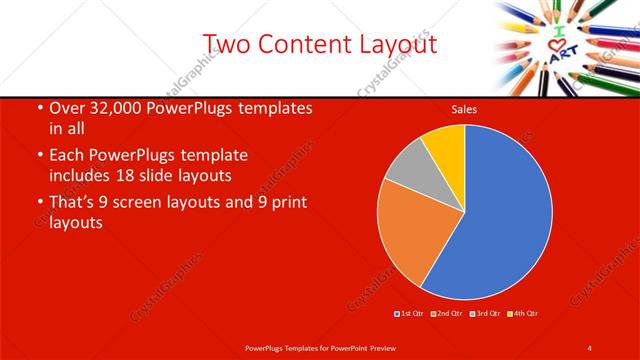 Two Content presentation slide layout