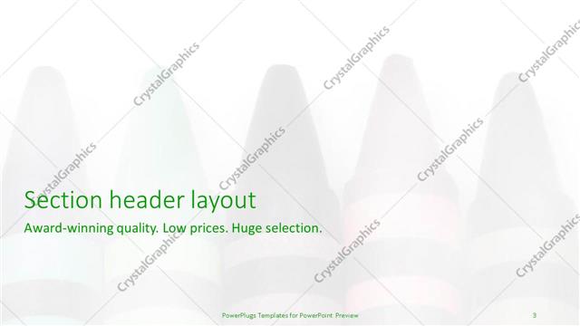 Section Header presentation slide layout