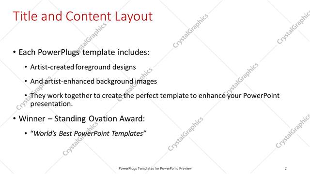 Title and Content presentation slide layout