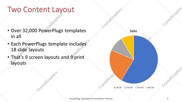Two Content presentation slide layout