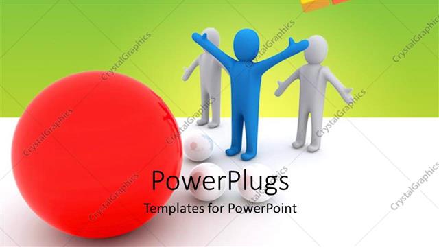  Presentation with ideas - Colored cubes form THE BIG IDEAS with big red ball