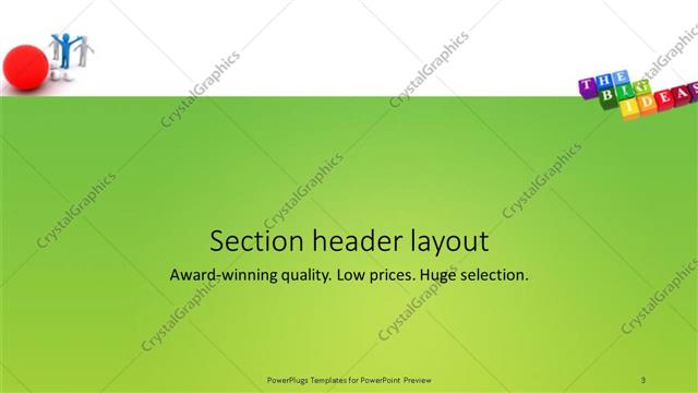 Section Header presentation slide layout
