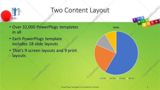 Two Content presentation slide layout